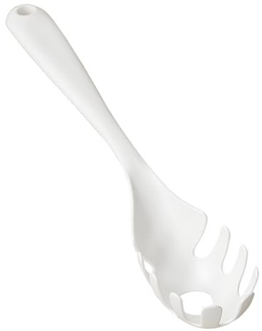 Dientes De Cuchara Para Pasta,Tenedor Para Pasta | Mango Cocina Fideos Spaghetti Servidor Tenedor,Cuchara para albóndigas resistente al calor con mango largo para el hogar, cafetería y restaurante