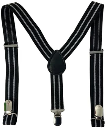 HISUNBEN Kinder Herren Hosenträger Breit Elastisch - Längenverstellbar Y-Form mit Starken 3er Clips Hosenträger Gürtel für Damen Baby von 1-17 Jahr