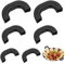 3 Paia Manici in Silicone per Pentole, Impugnatura in Silicone per Pentole, Presine Manicotto in Silicones Resistente al Calore per Ciotole Padelle in Ghisa Piastre Forno Cottura (Nero, 3 Misure)