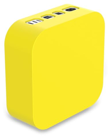 Coque en silicone pour Mac Mini M4/M4 Pro 2024, housse de protection anti-poussière pour mini ordinateur de bureau, anti-chute, antidérapante, en caoutchouc souple, protection complète, jaune