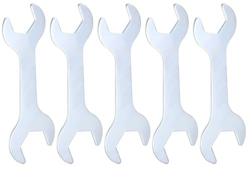 sourcing map 5pcs Double Open End Thin Wrench 21mm x 24mm Metric Super Thin Small Flat Head Wrench Galvanizing Open Ended Spanner for Automotive Repair Furniture Assembly