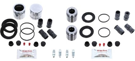Bigg Red – FRONT & REAR Brake Caliper Full Rebuild Repair Kit – Fits BMW 320 / 320D E46 (1998–2007)