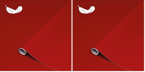 d-c-fix vinyl wrap Red velvet 45 cm x 1 m - sticky back plastic roll for furniture, kitchen & cupboards - contact paper sticker self adhesive film (Pack of 2)