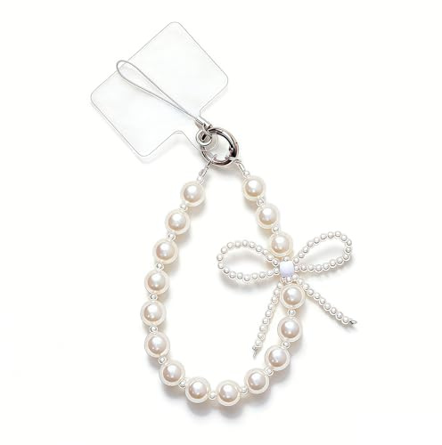 Cosblisvia Bijou de Téléphone Universel en Perles, Dragonne Courte pour Smartphone, Bracelet de Poignet Papillon, Sangle Anti-Perte pour Femmes et Filles