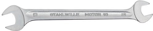 STAHLWILLE Nr. 10 Doppelmaulschlüssel MOTOR Schlüsselweite 11 x 13 mm L.170 mm metrisch, Chrome-Alloy-Steel, verchromt