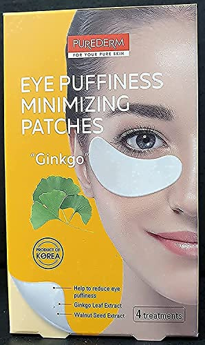 Purederm Eye Puffiness Minimizing Ginkgo Eye Patches (4 Treatments)