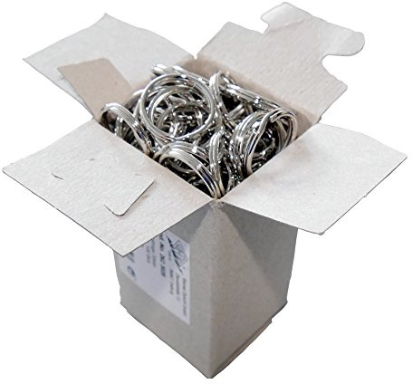Wedo 2623020 Schlüsselringe Metallringe (20 mm Durchmesser, glanzvernickelt) 100 Stück, silber
