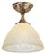 Licht-Erlebnisse Premium Deckenlampe Messing Glas in Bronze Orange Flur Wohnzimmer H:21,5 cm E14 Jugendstil blendarme Deckenleuchte Esstisch ELISA