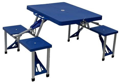 Oypla Portable Folding Outdoor Picnic Pit Table and Bench Set 4 Seats