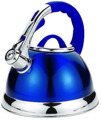 3.5L Stainless Steel Whistling Kettle with Silicone Handle (Blue)