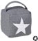 Relaxdays Star Door Stop, Fabric Bumper, Floor Doorstop, Tall, with Handle, HxWxD: 20 x 15 x 15 cm, Grey