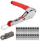 Cocoarm Kompressionszange F Stecker Set SAT Kabel Stecker Presse Werkzeug Koax-Kabel Stripper RG58 RG59 RG6 Crimper Koaxialkabel mit 20 stück Kompressions-F-Stecker Zange für SAT Kabel Koaxialkabel