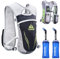 TRIWONDER Sac Trail 5,5L Gilet d'Hydratation Sac à Dos Hydratation Léger pour Marathon Randonnée VTT Course Running Homme Femme (Gris - avec 2 Bouteilles d'eau Souple (350ml))
