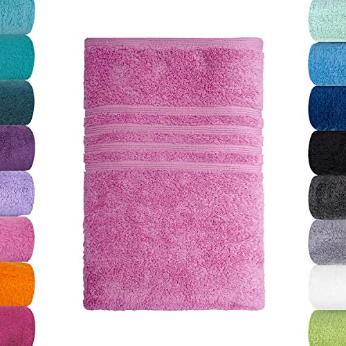 Lavea Saunatuch XXL, Koralle, 80 x 220 cm Premium Frotteeserie Bali | GOTS Zertifiziert, 100% Bio Baumwolle