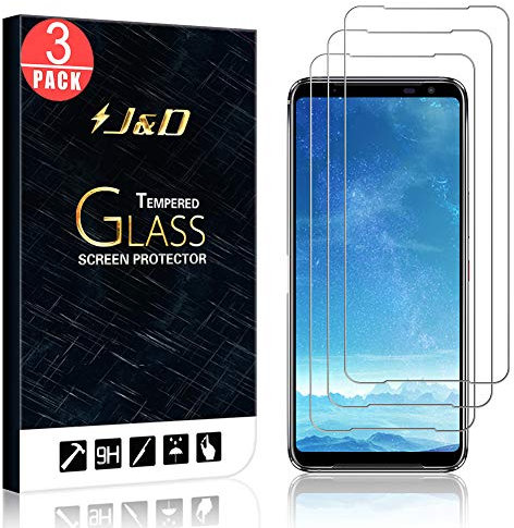 J&D Kompatibel für Asus ROG Phone 3 Gehärtetes Glas Schutzfolie, 3er Packung Vorgespanntes Glas Nicht Ganze Deckung Glas Displayschutz für Asus ROG Phone 3 Gehärtetes Glas Displayschutzfolie