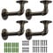 Regal Halterungen, Tanice 4 Stück Rohr Regalhalterungen industrielles Regal Vintage Wandmontage schwebende Regale mit Schrauben, Bronze