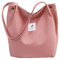 oukesin Borsa a tracolla in tela da donna borsa a tracolla grande capacità turismo scolastico casual, rosa