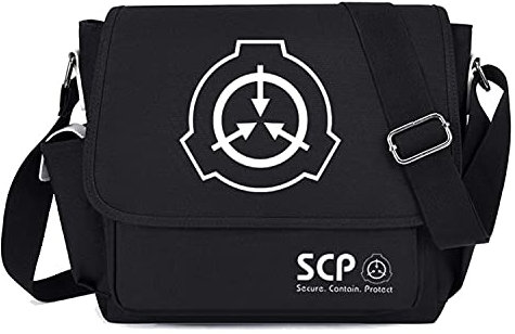 Anime SCP Foundation Umhängetasche Schultertasche Damen Herren Laptoptasche Cosplay Shoulder Crossbody Bag Schwarz/2