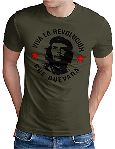 OM3® Che Guevara T-Shirt - Herren - Viva La Revolucion Guerilla Kämpfer - S - 5XL