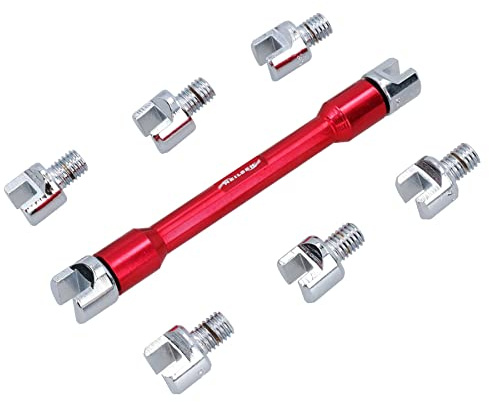 AB Tools Motorrad-Speichenschlüssel, Schlüssel für gespannte Räder, 5,4 mm – 6,8 mm, 9 Stück
