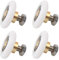 4 rodillos para puerta de ducha, 19 mm, ruedas de repuesto para puertas de ducha corredizas para el hogar, baño, piezas de repuesto para agujeros de vidrio