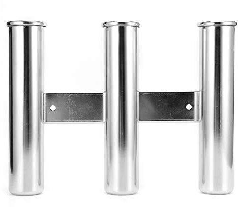 Akozon Attrezzatura Pesca a 3 Tubi Portacanna Pesca Accessorio Hardware per Barche Diporto in Acciaio Inossidabile