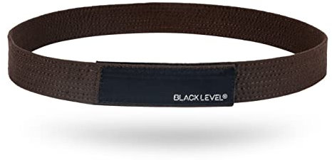 BLACKLEVEL Schnallenfreier Gürtel | Herren und Damen | Metallfreier Gürtel | Komfortabel und Leicht | Klettverschluss | Präzise Passform (Braun, L (96-100 cm taille))