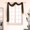 Devola Querbehang Freihanddeko aus transparentem Voile Heimdekoration Unifarbig Gardinen Schals Moderne Einfachheit Fertiggardine BxH 135x500cm Kaffee 1 Stück