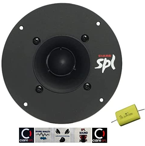 KIT Set FÜR CIARE SPL CT382 1 Super-Hochtöner mit 200 Watt RMS und 400 Watt max. 15 cm Durchmesser, 105 dB Empfindlichkeit, 1 Stück + Kondensator und 5 kostenlose Aufkleber