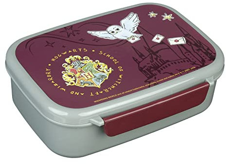 Scooli Fiambrera para Niños Harry Potter - Sandwichera Escolar con Inserto Extraíble - Plástico Sin BPA para Jardín de Infancia