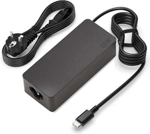 65W Cargador Portatil USB C para Thinkpad X1 T480 T480s T580 T580s T490s E14 E15 E580 300e 100e C340; Chromebook 100e, 300e, 500e, C330, C340, c740 ADLX65YDC2A Cargador Ordenador Tipo C