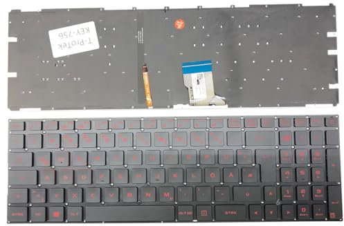 T-ProTek DEUTSCHE - Tastatur Keyboard Rot Beleuchtung kompatibel für Asus ROG Strix GL502