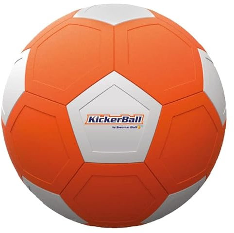 FootBall by Play Like A Pro Bend It Curve It Swerves It, Indoor & Outdoor, As Seen On TV, Unisex, Orange White