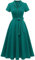 Wedtrend Petticoat Kleid Damen Rockabilly Kleider Damen Elegant Abendkleid Midi mit Ärmeln Kleid Informell Freizeitkleid WTP30001 Turquoise S