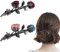 2 PCS Vintage Crystal Rose Hair Clip,Rhinestones Hair Clip Flower Crystal Pearl Barrette Hair Accessories for Women