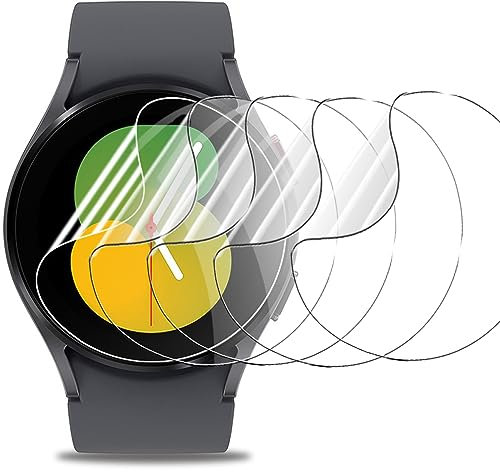 TMahhbid [5 Pack] Hydrogel Pellicola Protettiva Schermo per Samsung Galaxy Watch 6/5/4 40mm, [Film flessibile] Morbida TPU Protezioni Schermo [Trasparente HD]