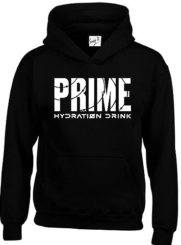 AZ Funny Inspired Prime Hydration Drink Hoodie Flavour Logan Paul KSI Hooded Top Black