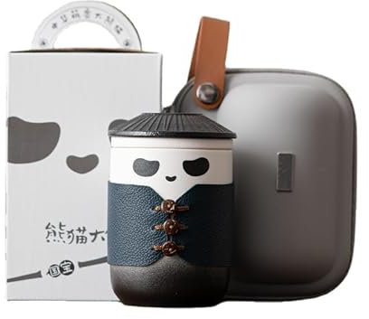 Tea Pot,Tea Kettle,Gifts for Women,Creative Panda Travel Tea Set One Pot Four Cups Kung Fu Tea Set Tea, Pot Capacity 11.7oz, Cup Capacity 2Oz (A5) (Color : A2)