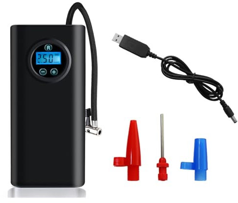 Compresor de aire portátil inflador automático de neumáticos inalámbrico auto motocicleta bicicleta 120W batería 3600mAh, pantalla LCD con manómetro digital