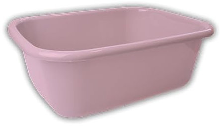 TRTO 1Pcs Colorful Pastel Washing Up Bowl Washing Up Bowl Rectangular Plastic Multi-Purpose Basin Mixing Sink Easy To Use and Clean (Pink)
