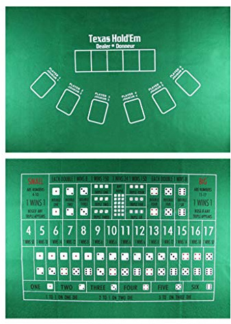 NIHUIFA Hold-Tischdecke, Flanell, 21 Punkte, Würfel, Tischmatte, Casino, Familie, Party, Spiel, Unterhaltung, Spielzeug, Tischdecke