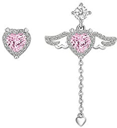 YIGZYCN Vintage Pfirsichherz Anhänger Halskette Ohrringe Egirl Ästhetischer Schmuck Accessoires für Frauen