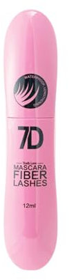 7D Wasserfeste Wimperntusche für intensives Volumen und spektakuläre Länge, Für empfindliche Augen geeignet, Lashes Waterproof Mascara (Hellrosa, 12ML)
