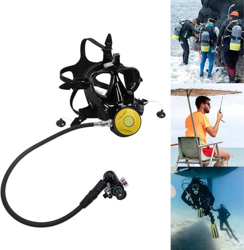 Bewinner Mini Scuba Tank 1 L with Snorkel Goggle, Portable Diving Oxygen Tank Diving Gear, Reusable Lung Tank with Flexible Snorkel, Camera Mount for Underwater (Green)