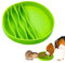 Gamelle Anti Glouton Chien, Silicone Gamelle Anti Glouton Chat pour Petits Animaux de Compagnie avec Ventouses Antidérapants Gamelle d'alimentation Lente pour Petit Chiens, Vert, 1 Pièces