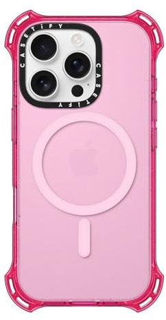 CASETiFY Bounce iPhone 16 Pro Case [Shockproof / 21.3ft. 6X Military Grade Drop Protection/Compatible with Magsafe] - Primrose Pink