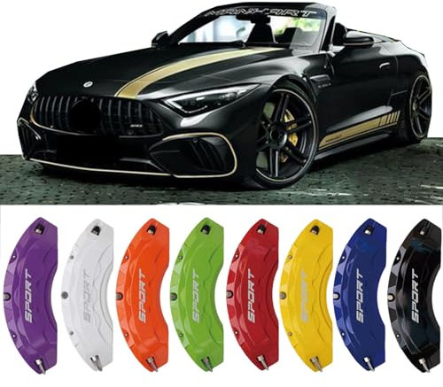 4pc Brake Caliper Covers Compatible Front Rear 19/20/21/22 Wheel Size for Mercedes Benz SL Accessories (Blue)