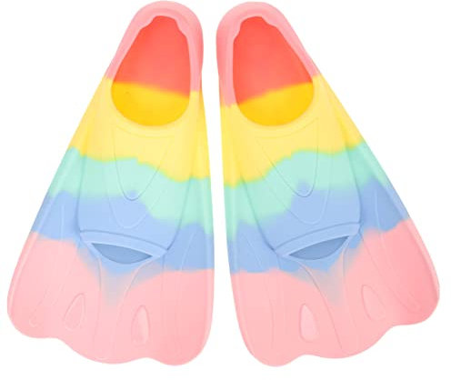 YARNOW 1 Paar Schwimmflossen zahnseide Stick Kinder kinderflosssen Pool Kinderflossen Wasserflossen zum Schwimmen Schnorchelflossen für Kinder Schwimmen flossen Kinder Kieselgel Colorful