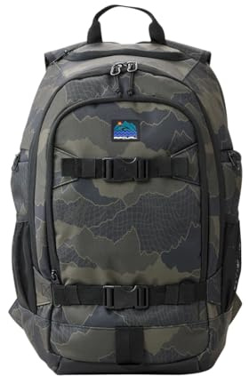 Rip Curl Herren 33L Posee Search Rucksack mit Laptop-Fach, Sonnenbrillen- und Trinkflaschentasche und Skate-Riemen, Schwarz/Oliv, Einheitsgröße, Schwarz/Oliv, Einheitsgröße, Posee Search Rucksack