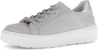 Gabor Damen Low-Top Sneaker, Frauen Halbschuhe,Best Fitting,Laufschuhe,schnürschuhe,schnürer,Ugly Sneaker,lightgrey/Silber,42 EU / 8 UK